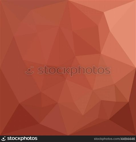 Low polygon style illustration of a burnt sienna orange abstract geometric background.. Burnt Sienna Orange Abstract Low Polygon Background