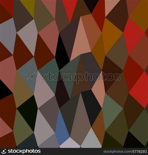 Low polygon style illustration of a burnt umber abstract geometric background.. Burnt Umber Abstract Low Polygon Background