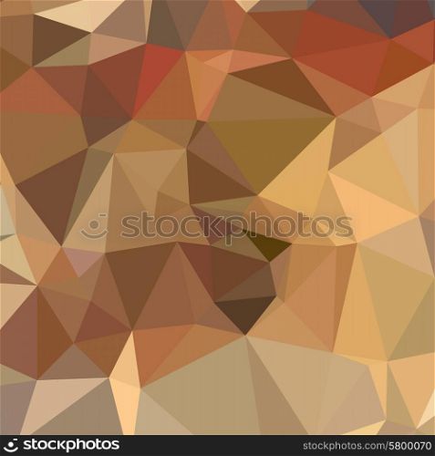 Low polygon style illustration of a camel brown abstract geometric background.. Camel Brown Abstract Low Polygon Background