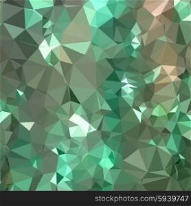 Low polygon style illustration of a caribbean green abstract geometric background.. Caribbean Green Abstract Low Polygon Background