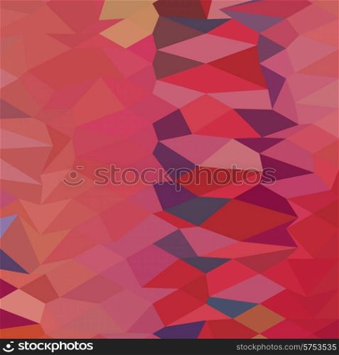 Low polygon style illustration of a carmine pink abstract background.. Carmine Pink Abstract Low Polygon Background