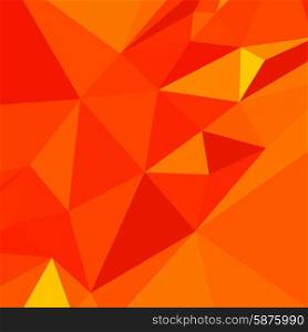 Low polygon style illustration of a carrot orange abstract geometric background.. Carrot Orange Abstract Low Polygon Background