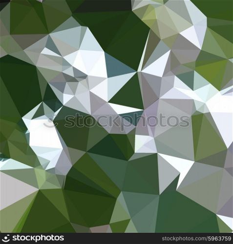 Low polygon style illustration of a castleton green abstract geometric background.. Castleton Green Abstract Low Polygon Background