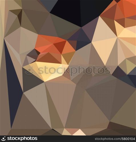 Low polygon style illustration of a cool black blue brown abstract geometric background.. Cool Black Blue Brown Abstract Low Polygon Background