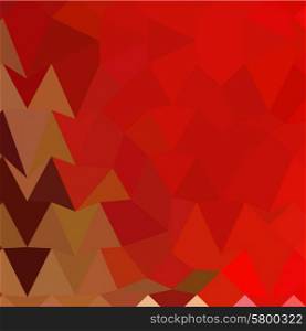 Low polygon style illustration of a coquelicot red abstract geometric background.. Coquelicot Red Abstract Low Polygon Background
