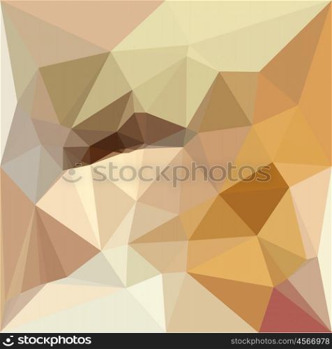 Low polygon style illustration of a corn yellow beige abstract geometric background.. Corn Yellow Beige Abstract Low Polygon Background