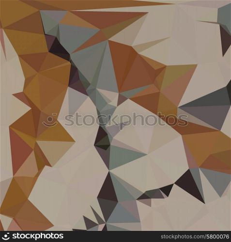 Low polygon style illustration of a cornsilk brown abstract geometric background.. Cornsilk Brown Abstract Low Polygon Background