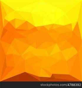 Low polygon style illustration of a cyber yellow abstract geometric background.. Cyber Yellow Abstract Low Polygon Background