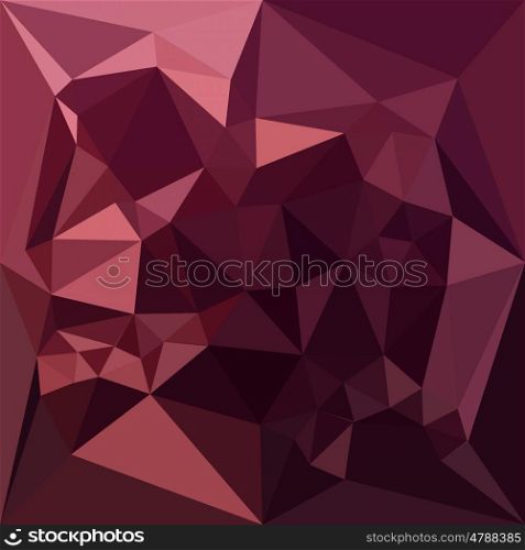 Low polygon style illustration of a dark raspberry red abstract geometric background.. Dark Raspberry Red Abstract Low Polygon Background