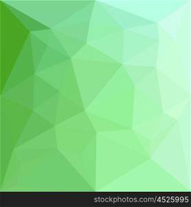 Low polygon style illustration of a dark sea green abstract geometric background.. Dark Sea Green Abstract Low Polygon Background