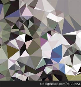 Low polygon style illustration of a davy grey abstract geometric background.. Davy Grey Abstract Low Polygon Background