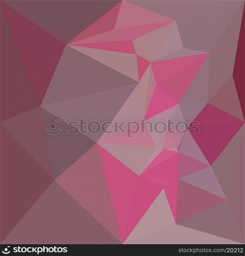 Low polygon style illustration of a fandango pink abstract geometric background.. Fandango Pink Abstract Low Polygon Background
