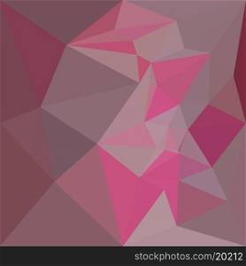 Low polygon style illustration of a fandango pink abstract geometric background.. Fandango Pink Abstract Low Polygon Background