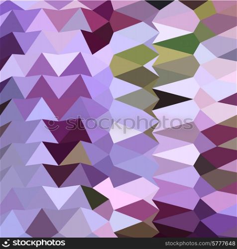 Low polygon style illustration of a floral lavender abstract geometric background.. Floral Lavender Abstract Low Polygon Background