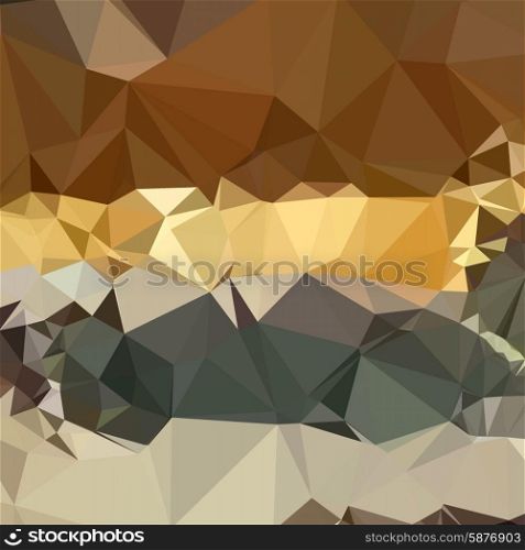 Low polygon style illustration of a french beige abstract geometric background.. French Beige Abstract Low Polygon Background