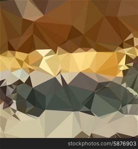 Low polygon style illustration of a french beige abstract geometric background.. French Beige Abstract Low Polygon Background