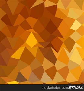 Low polygon style illustration of a gamboge yellow abstract geometric background.. Gamboge Yellow Abstract Low Polygon Background