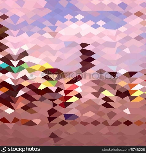 Low polygon style illustration of a horseman abstract background.. Horseman Abstract Low Polygon Background