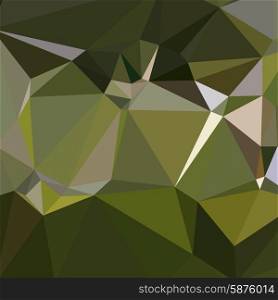Low polygon style illustration of a hunter green abstract geometric background.. Hunter Green Abstract Low Polygon Background