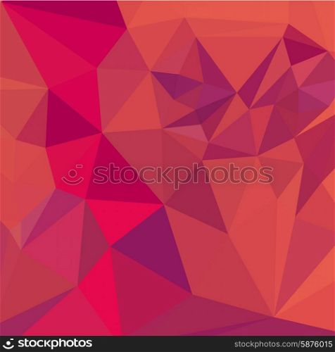Low polygon style illustration of a jazberry jam red abstract geometric background.. Jazzberry Jam Red Abstract Low Polygon Background