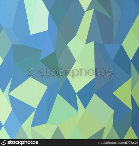 Low polygon style illustration of a lime green pastel blue abstract geometric background.. Lime Green Pastel Blue Abstract Low Polygon Background
