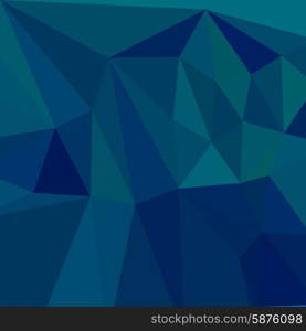 Low polygon style illustration of a medium teal blue abstract geometric background.. Medium Teal Blue Abstract Low Polygon Background