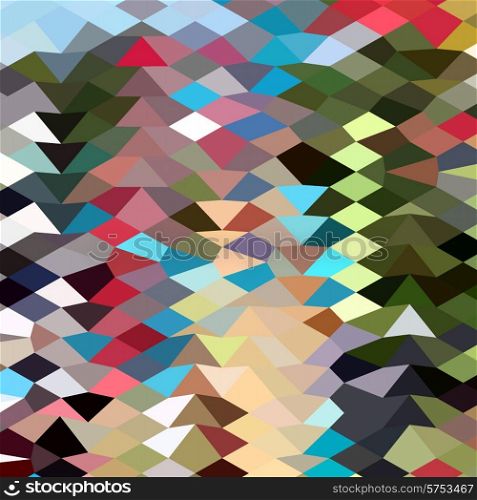 Low polygon style illustration of a multi color abstract geometric background.. Multi Color Abstract Low Polygon Background
