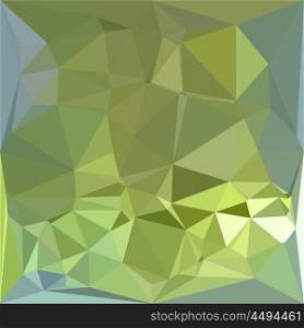 Low polygon style illustration of a olive drab abstract geometric background.. Olive Drab Abstract Low Polygon Background