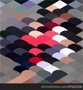 Low polygon style illustration of a pebble abstract background.