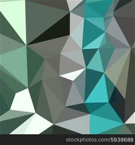 Low polygon style illustration of a persian green abstract geometric background.. Persian Green Abstract Low Polygon Background