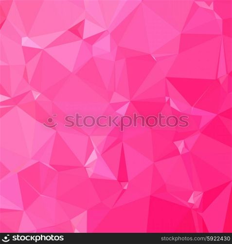 Low polygon style illustration of a persian rose pink abstract geometric background.. Persian Rose Pink Abstract Low Polygon Background