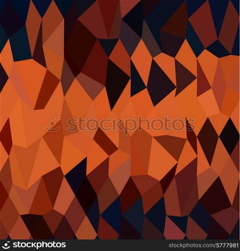 Low polygon style illustration of a persimmon orange abstract geometric background.. Persimmon Orange Abstract Low Polygon Background