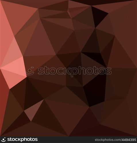 Low polygon style illustration of a saddle brown abstract geometric background.. Saddle Brown Abstract Low Polygon Background