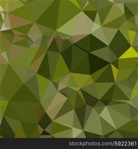 Low polygon style illustration of a sap green abstract geometric background.. Sap Green Abstract Low Polygon Background