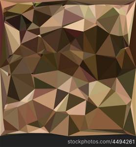 Low polygon style illustration of a sienna abstract geometric background.. Sienna Abstract Low Polygon Background