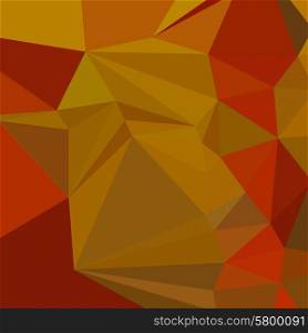 Low polygon style illustration of a tenne tawny orange abstract geometric background.. Tenne Tawny Orange Abstract Low Polygon Background