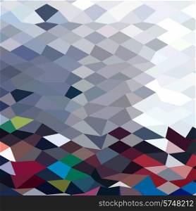 Low polygon style illustration of a tidal wave abstract background.. Tidal Wave Abstract Low Polygon Background