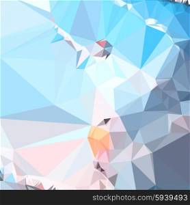 Low polygon style illustration of air superiority blue abstract geometric background.. Air Superiority Blue Abstract Low Polygon Background
