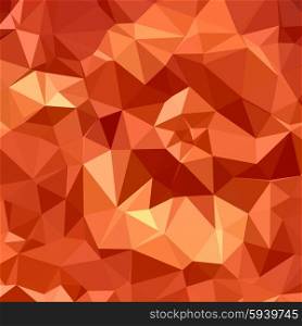 Low polygon style illustration of an atomic tangerine orange abstract geometric background.. Atomic Tangerine Orange Abstract Low Polygon Background