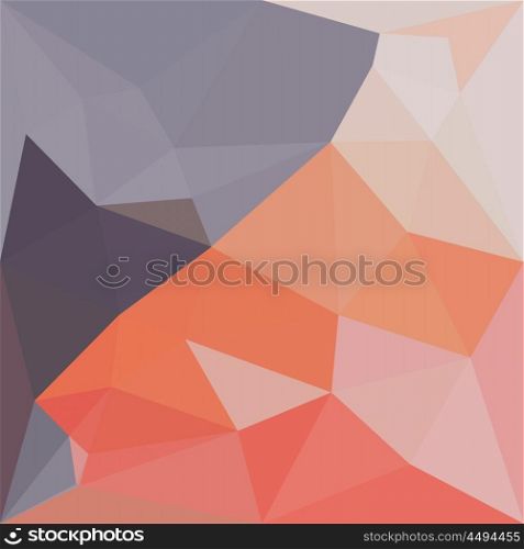 Low polygon style illustration of an indian red abstract geometric background.. Indian Red Abstract Low Polygon Background