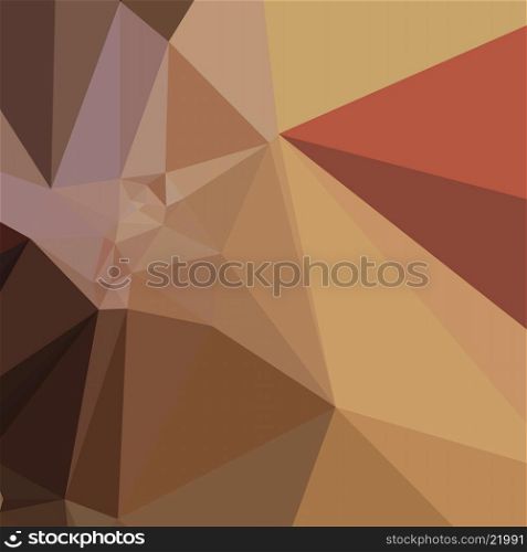 Low polygon style illustration of antique brass brown abstract geometric background.. Antique Brass Brown Abstract Low Polygon Background