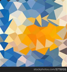Low polygon style illustration of azure blue abstract geometric background.. Azure Blue Abstract Low Polygon Background