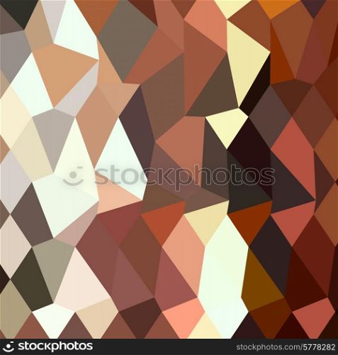 Low polygon style illustration of burnt sienna abstract geometric background.. Burnt Sienna Abstract Low Polygon Background
