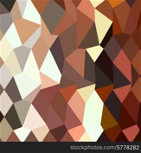 Low polygon style illustration of burnt sienna abstract geometric background.. Burnt Sienna Abstract Low Polygon Background
