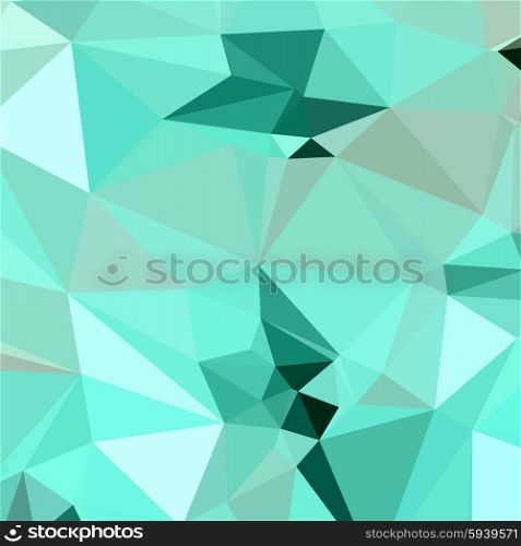 Low polygon style illustration of caribbean green abstract geometric background.. Caribbean Green Abstract Low Polygon Background