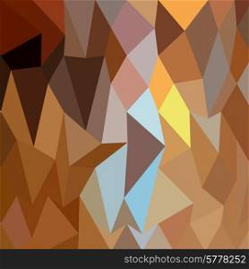 Low polygon style illustration of dark tangerine abstract geometric background.. Dark Tangerine Abstract Low Polygon Background