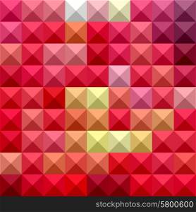 Low polygon style illustration of electric crimson red abstract geometric background.. Electric Crimson Red Abstract Low Polygon Background