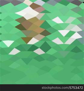Low polygon style illustration of emerald green abstract background.. Emerald Green Abstract Low Polygon Background