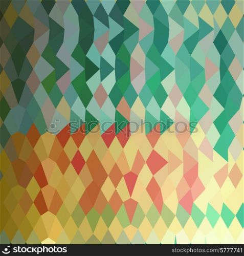 Low polygon style illustration of emerald green harlequins abstract geometric background.. Emerald Green Harlequins Abstract Low Polygon Background