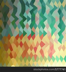 Low polygon style illustration of emerald green harlequins abstract geometric background.. Emerald Green Harlequins Abstract Low Polygon Background